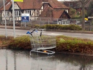 Flooded Shopping Trolley